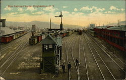 Erie Railroad Yards Binghamton, NY Postcard Postcard