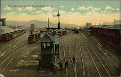 Erie Railroad Yards Postcard