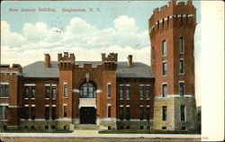 New Armory Building Binghamton, NY Postcard Postcard