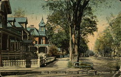 Main Street, Looking West From Walnut Street Postcard