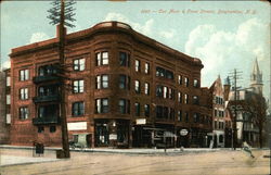 Corner Main & Front Street Postcard