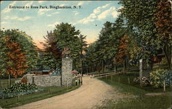 Entrance to Ross Park Postcard