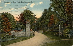 Entrance to Ross Park Postcard