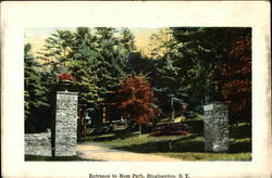 Entrance to Ross Park Binghamton, NY Postcard Postcard