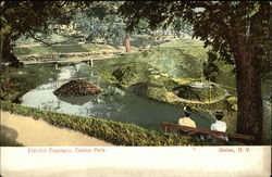 Electric Fountain, Casino Park Union, NY Postcard Postcard