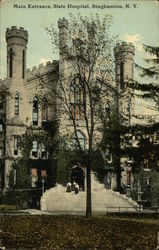 Main Entrance, State Hospital Postcard