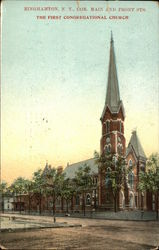 The First Congregational Church, Corner Main and Front Streets Postcard