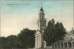 Congregational Church Ware, MA Postcard Postcard