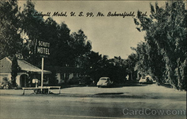 Schutt Motel, U.S. 99 North Bakersfield California