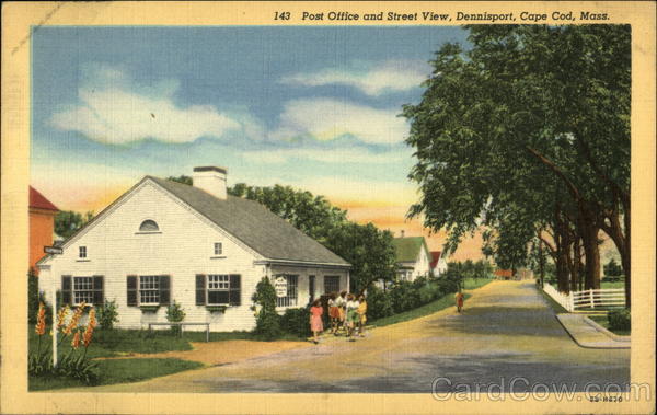 Post Office and Street View Dennis Port Massachusetts