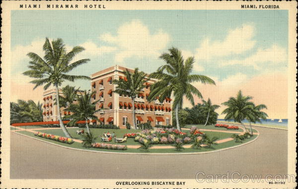 Miami Miramar Hotel Overlooking Biscayne Bay Florida