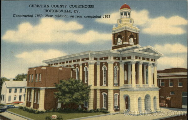 Christian County Courthouse, Constructed 1869. New Addition on Rear Completed 1955 Hopkinsville Kentucky