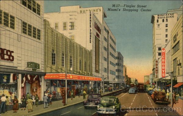 Flagler Street - Shopping Street Miami Florida