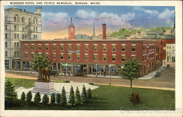 Windsor Hotel and Pierce Memorial Bangor Maine
