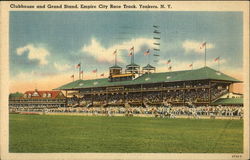 Clubhouse and Grand Stand, Empire City Race Track Yonkers, NY Postcard Postcard