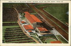 Aerial View of Arlington Downs, Between Dallas and Fort Worth, Texas Postcard Postcard