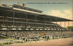 Monmouth Park Race Track - Grandstand Oceanport, NJ Postcard Postcard