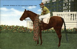 Citation, Winner of the Kentucky Derby - 1948 Postcard