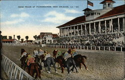 Race Track at Fairgrounds New Orleans, LA Horse Racing Postcard Postcard