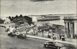 The "Boston Belle" Approaches The State Pier Plymouth, MA Postcard Postcard