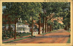 Village Street Scene Postcard