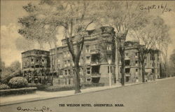 The Weldon Hotel Greenfield, MA Postcard Postcard