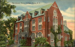 The Library, Elmira College New York Postcard Postcard