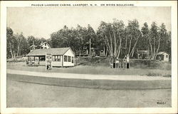 Paugus Lakeside Cabins On Weirs Boulevard Postcard