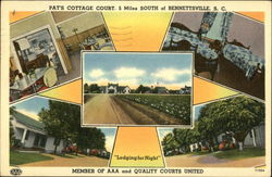 Pat's Cottage Court Postcard