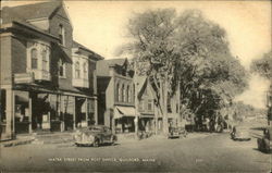 Water Street from Post Office Guilford, ME Postcard Postcard