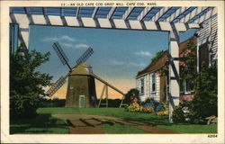 An Old Cape Cod Grist Mill Postcard