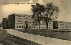 High and Practical Art Schools Laconia, NH Postcard Postcard