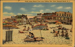 Beach Front from Fishing PIer Postcard