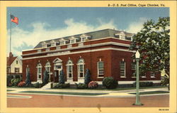 U. S. Post Office Cape Charles, VA Postcard Postcard