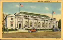 Post Office Elizabeth, NJ Postcard Postcard