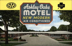 Ashley Oaks Motel Postcard