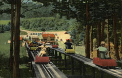 Canmore Mountain Ski-Mobile Postcard