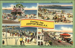 Greetings from Hampton Beach New Hampshire Postcard Postcard