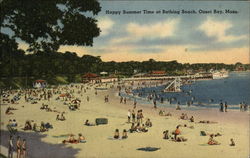 Bathing Beach, Onset Bay Massachusetts Postcard Postcard