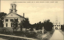 Pilgrim Congregational Church and St. John's Episcopal Church Postcard