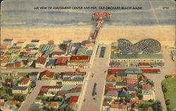 Amusement Center and Pier Old Orchard Beach, ME Postcard Postcard