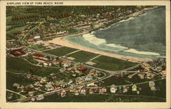 Airplane View of York Beach Postcard