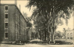 Bowdoin College - Maine and Winthrop Halls Brunswick, ME Postcard Postcard