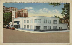 Central Greyhound Lines Bus Terminal Postcard