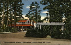 Tanglewood and Drinking Fountain from Temple Postcard