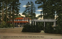 Tanglewood and Drinking Fountain from Temple Ocean Park, ME Postcard Postcard