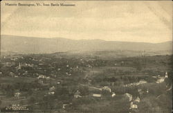 Historic Bennington from Battle Monument Vermont Postcard Postcard