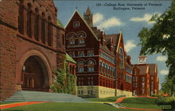 University of Vermont - College Row Burlington, VT Postcard Postcard