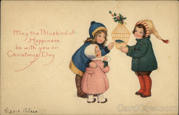 May the Bluebird of Happiness be With You on Christmas Day
