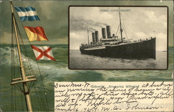 Norddeutscher Lloyd, Bremen - Kronprinz Wilhelm Steamers
